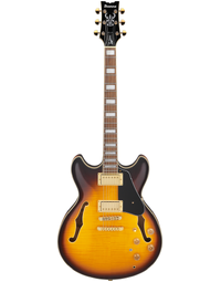 Ibanez JSM10EM John Scofield Signature Thinline Semi-Hollowbody Guitar Two-Tone Burst