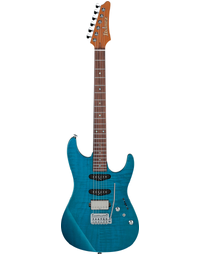 Ibanez Prestige MMN1 Martin Miller Signature AZ Electric Guitar Transparent Aqua Blue