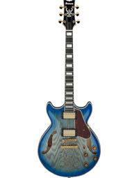 Ibanez AM93QA JBB Artcore Expressionist Thinline Semi-Hollowbody Electric Guitar Jet Blue Burst