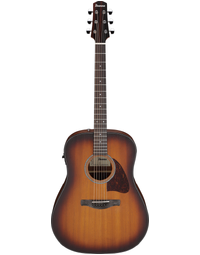 Ibanez AAD54E OMH Advanced Acoustic Solid Top Dreadnought Acoustic Guitar w/ Pickup Open Pore Mahogany Sunburst