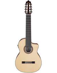 Ibanez GA3008CE NT 8-String Solid Top Classical Nylon String Acoustic Guitar w/ Pickup Natural High Gloss