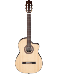 Ibanez GA380CE NT Solid Top Classical Nylon String Acoustic Guitar w/ Pickup Natural High Gloss