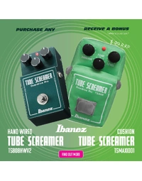 Ibanez TS808HWV2 Hand Wired Tubescreamer Overdrive Pro Pedal & Tube Screamer Cushion