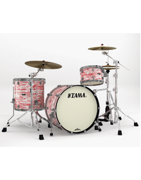 Tama MR32CBNS RWO Starclassic Maple 3-Piece Shell Pack Black Nickel Hardware Red & White Oyster