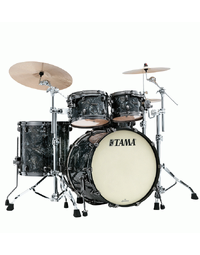 Tama MR42TZBNS CCL Starclassic Maple 4-Piece Shell Pack Smoked Black Nickel Hardware Charcoal Swirl