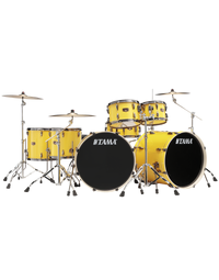 Tama IP72ZH9WN ELY Lars Ulrich Inspired Imperialstar Poplar 7-Piece Drum Kit Electric Yellow
