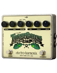 Electro-Harmonix Turnip Greens Transparent Analogue Overdrive & Digital Spring / Hall / Plate / Reverse Reverb Pedal