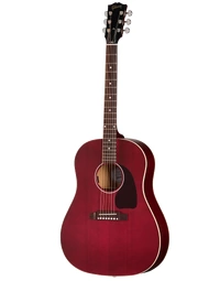 Gibson J-45 Special Solid Spruce / Mahogany Dreadnought Acoustic Guitar w/ Pickup Satin Wine Red - MCRS45SPCWR