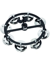 Meinl HTHH1BK Backbeat Hi hat Tambourine w/ Single Row Stainless Steel Jingles in Black