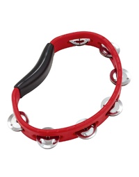 Meinl HTR Headliner ABS Hand Held Tambourine with 1 Row Stainless Steel Jingles in Red