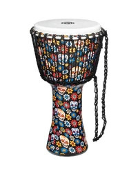 Meinl PADJ7-L-F Rope Tuned Travel Series 12" Synthetic Head Djembe Day of the Dead