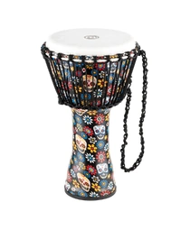 Meinl PADJ7-M-F Rope Tuned Travel Series Djembe 10" Synthetic Head Day of the Dead