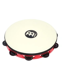 Meinl TAH1BKRTF Touring Tambourine Red w/ Black Steel Jingles