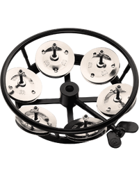 Meinl THH1BK Professional Hi hat Tambourine w/ Single Row Stainless Steel Jingles in Black