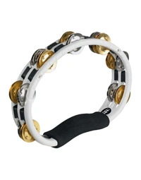 Meinl TMT1M-WH ABS Hand Held Tambourine w/ Dual Alloy Jingles in White
