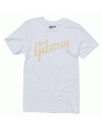 Gibson Distressed Logo Tee (White) LG