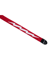 Gibson Lightning Bolt Seatbelt Guitar Strap Red - ASBOLT-RED