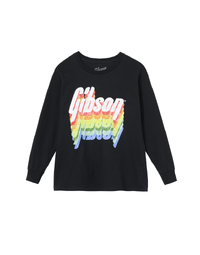 Gibson Kid's Rainbow Logo Longsleeve Tee Black XL - GA-Kid's-LS-RNBW-XL