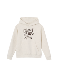 Gibson Kid's Flying V Pullover Hoodie Cream Large - GA-Kid's-HD-V-LG