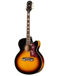 Epiphone J-200 Studio EC Solid Top Jumbo Acoustic Guitar w/ Pickup Vintage Sunburst - EASJ2CVSNH1