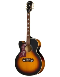 Epiphone J-200 Studio EC Solid Top Left-Handed Jumbo Acoustic Guitar w/ Pickup Vintage Sunburst - EASJ2CVSNH1L
