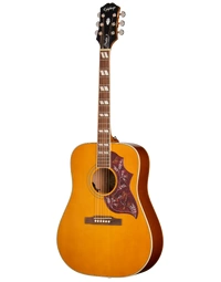 Epiphone Hummingbird Studio Solid Top Dreadnought Acoustic Guitar w/ Pickup Antique Natural - EASHBANNH1