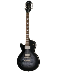 Epiphone Les Paul Tribute Plus AAA Flame Maple Veneer Left-Handed Transparent Ebony Burst - E1LPTPEBBNH1L