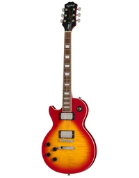 Epiphone Les Paul Tribute Plus AAA Flame Maple Veneer Left-Handed Heritage Cherry Sunburst - E1LPTPHCSNH1L