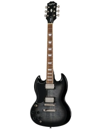 Epiphone SG Tribute Plus Flame Maple Veneer Left-Handed Ebony Burst - E1SGTPEBBNH1L