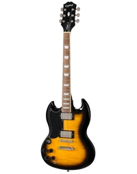 Epiphone SG Tribute Plus Flame Maple Veneer Left-Handed Vintage Sunburst - E1SGTPVSNH1L