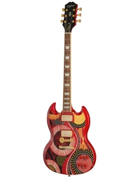 Epiphone Fatoumata Diawara Signature SG Ember Red w/ Malian Graphic - EIFDSGMGH1