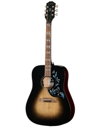 Epiphone Eric Church Hummingbird Dark Signature Solid Top Dreadnought Acoustic Guitar w/ Pickup Cobra Burst - ESAECCBNH1