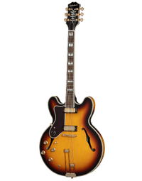 Epiphone Sheraton Frequensator Thinline Semi-Hollowbody Left-Handed Vintage Sunburst - EOSHVSGHRL