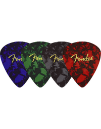Fender Pick Shape Logo Coasters 4-Pack Multi-Colour