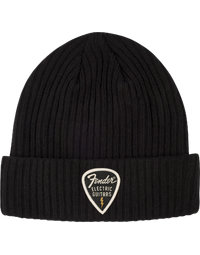 Fender Pick Patch Ribbed Beanie Black