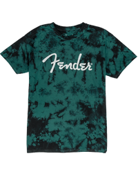 Fender Spaghetti Logo Tie-Dye T-Shirt Blue L