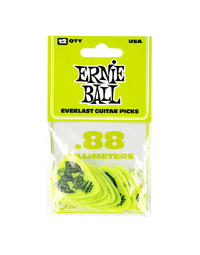 Ernie Ball Everlast 0.88mm Green Guitar Picks Bag of 12