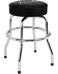 Fender Spaghetti Logo Pick Pouch Barstool Black/Chrome 24"