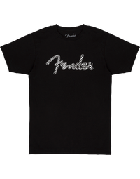 Fender Spaghetti Wavy Checker Logo Tee Black XXL