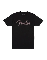Fender Spaghetti Logo Wavy Checker Tee Pink Checker M