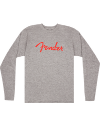 Fender Spaghetti Logo Long-Sleeve T-Shirt Heather Gray M