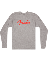 Fender Spaghetti Logo Long-Sleeve T-Shirt Heather Gray XL