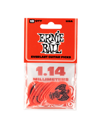 Ernie Ball Everlast 1.14mm Red Guitar Picks Bag of 12