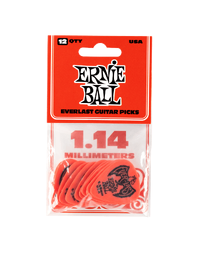 Ernie Ball Everlast 1.14mm Red Guitar Picks Bag of 12