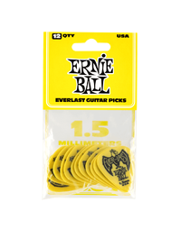 Ernie Ball Everlast 1.5mm Yellow Guitar Picks Bag of 12