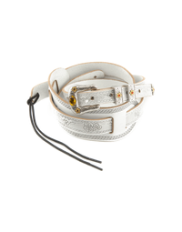 Gretsch Vintage Tooled Leather Guitar Strap White