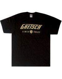 Gretsch Power & Fidelity Logo T-Shirt Black L