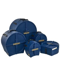 Hardcase HROCKFUS(3) Lined Series Rock Fusion Drum Kit Case Set Dark Blue 10T 12T 16FT 22B 14S