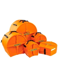 Hardcase HROCKFUS(3) Lined Series Rock Fusion Drum Kit Case Set Orange 10T 12T 16FT 22B 14S