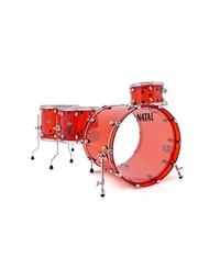 Natal Arcadia Acrylic Red Shell Pack Drum Kit 22", 12", 14", 16"
